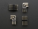 Headerpins male 3x4 pins metaal 90 graden haaks
